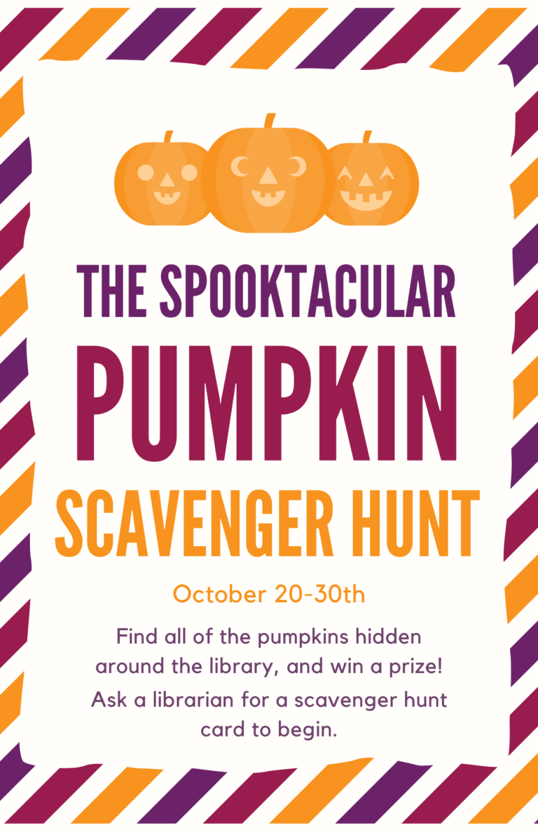 Pumpkin Scavenger Hunt – Muncy Public Library